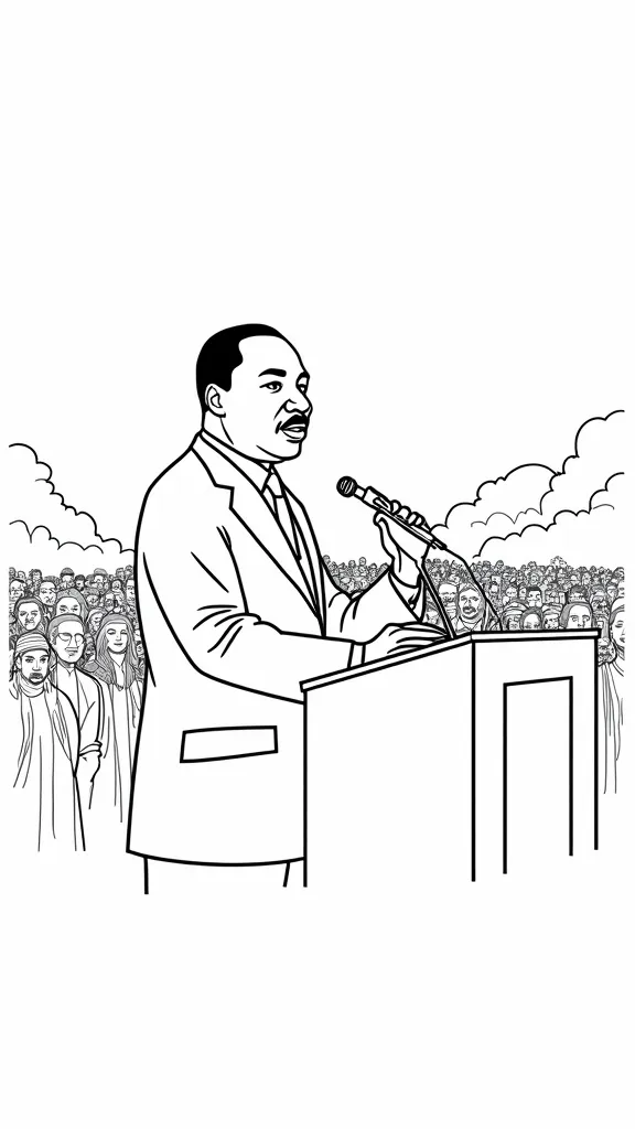 coloriage martin luther king gratuit